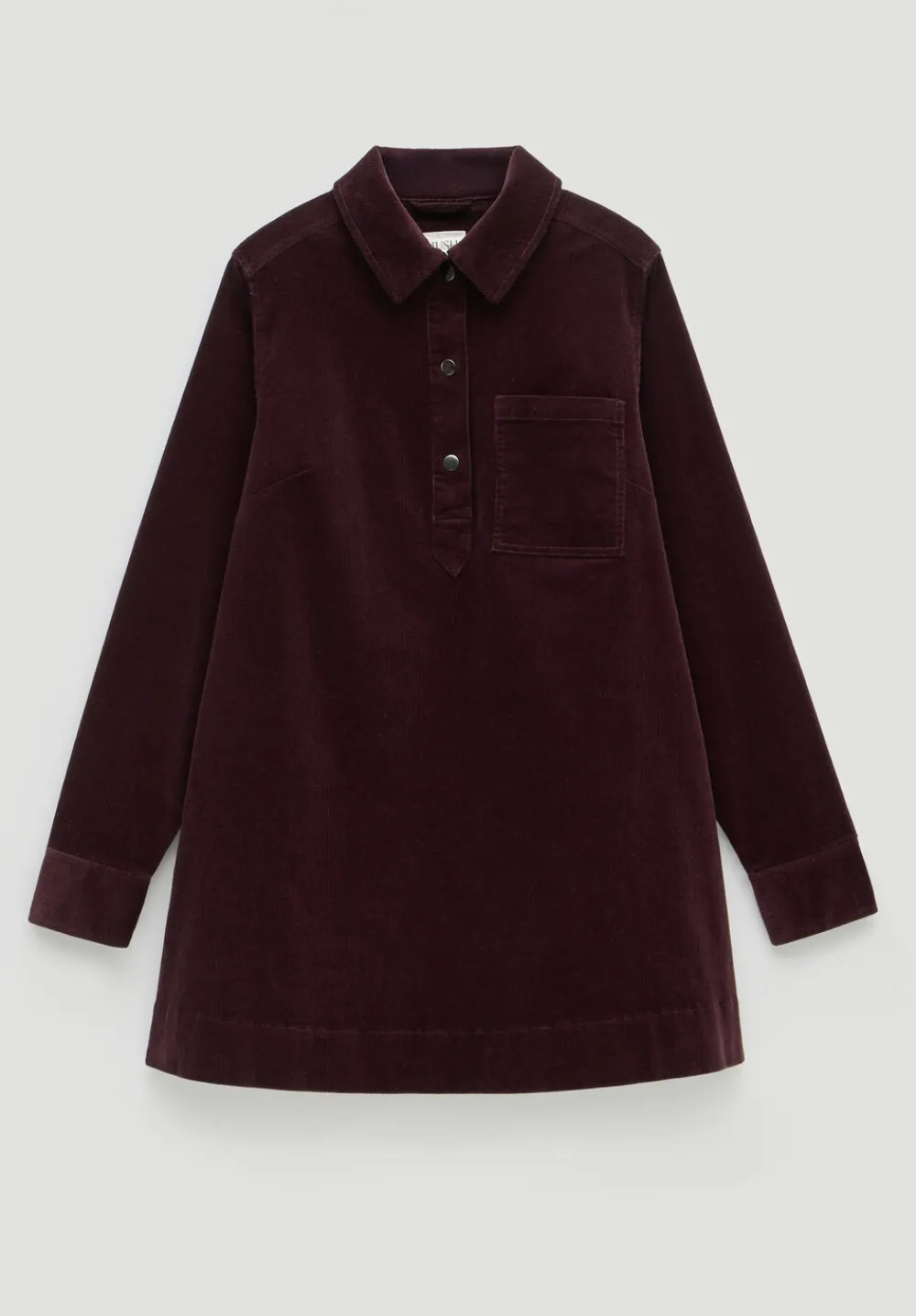hush Dresses|Cotton Cord Mini Dress Burgundy Purple