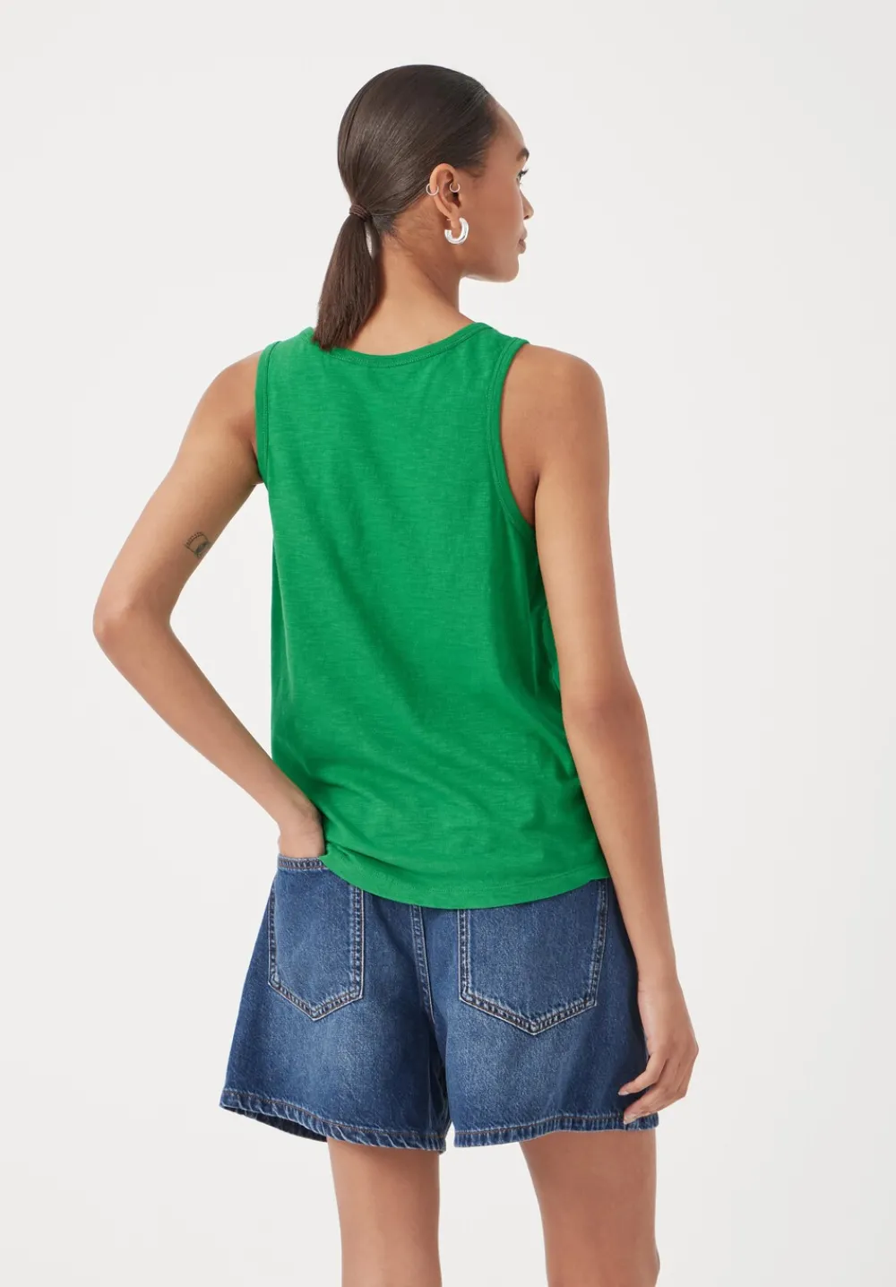 hush Tops & T-Shirts|Cotton Slub Tank Top Bright Green