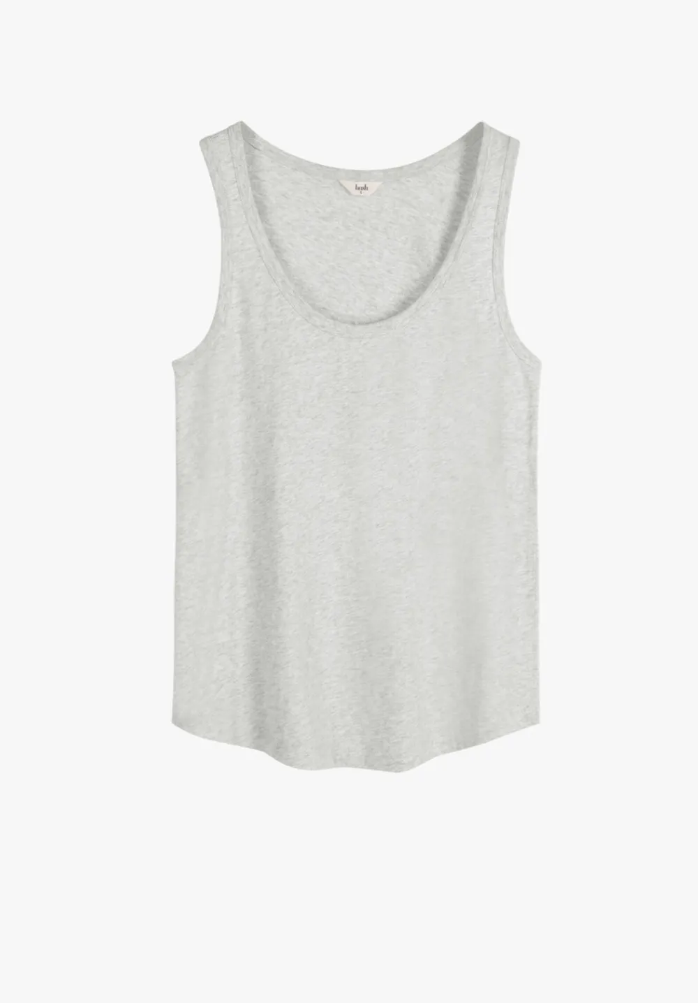 hush Tops & T-Shirts|Cotton Slub Tank Top Lightest Grey Marl
