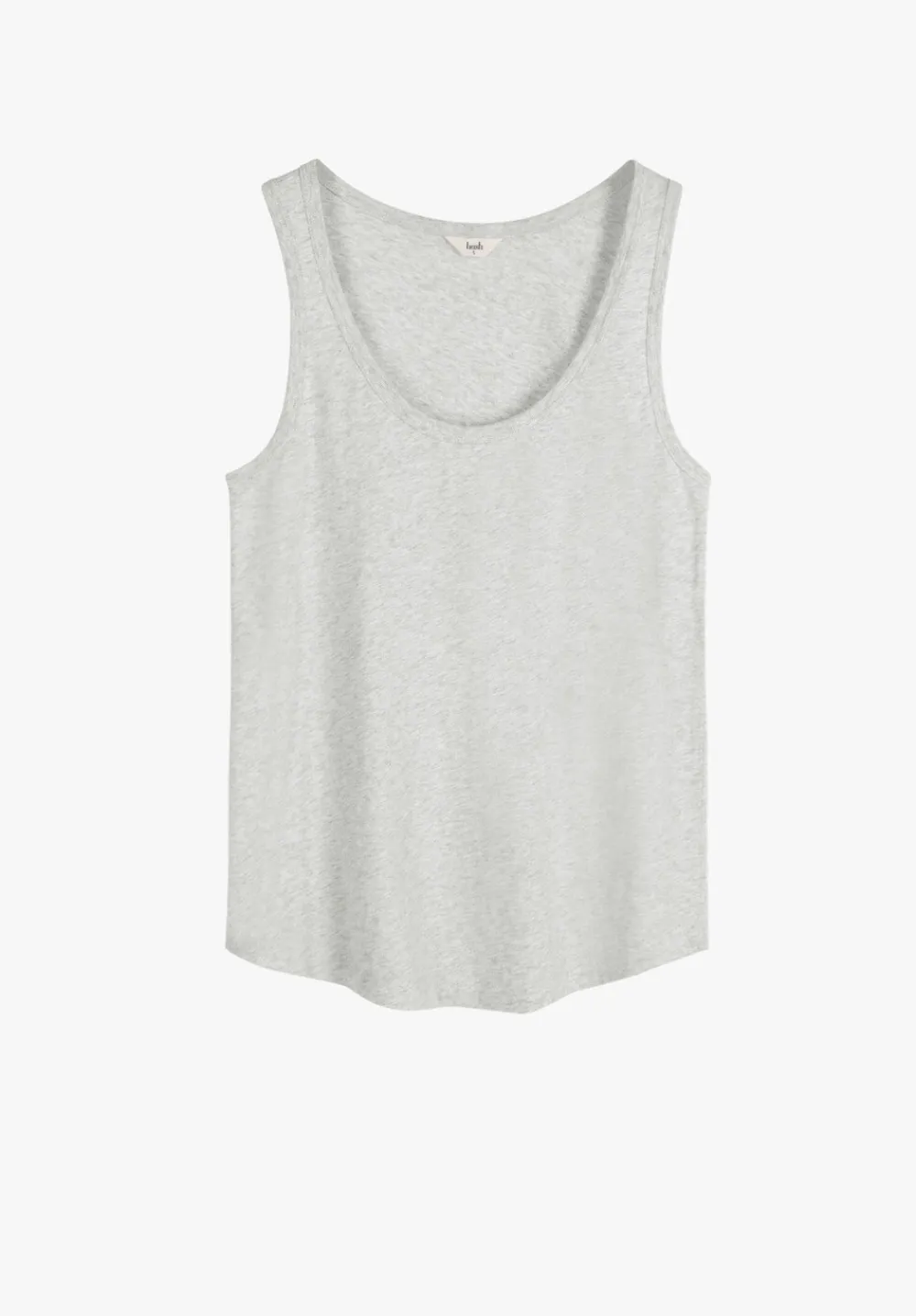 hush Tops & T-Shirts|Cotton Slub Tank Top Lightest Grey Marl