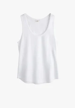 hush Tops & T-Shirts|Cotton Slub Tank Top White