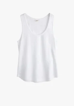 hush Tops & T-Shirts|Cotton Slub Tank Top White