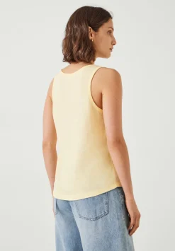 hush Tops & T-Shirts|Cotton Slub Tank Top Butter Lemon