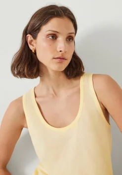 hush Tops & T-Shirts|Cotton Slub Tank Top Butter Lemon