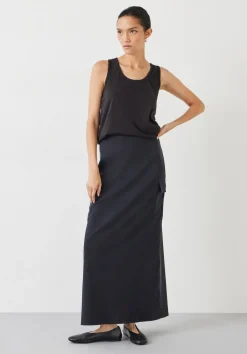 hush Tops & T-Shirts|Cotton Slub Tank Top Black