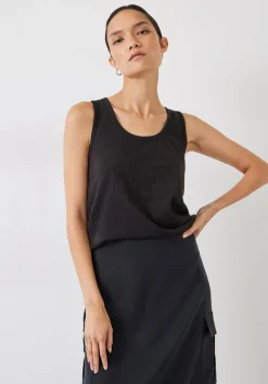 hush Tops & T-Shirts|Cotton Slub Tank Top Black