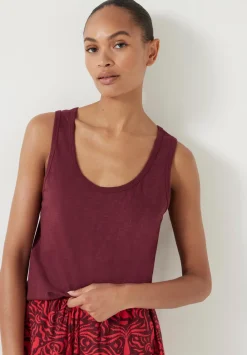 hush Tops & T-Shirts|Cotton Slub Tank Top Maroon Red
