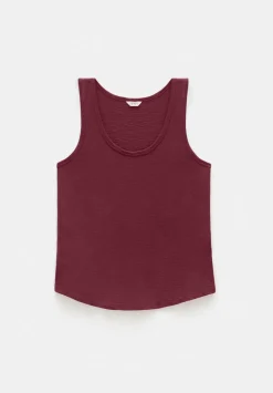 hush Tops & T-Shirts|Cotton Slub Tank Top Maroon Red