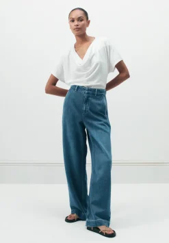 hush Tops & T-Shirts|Cowl Neck T-Shirt White