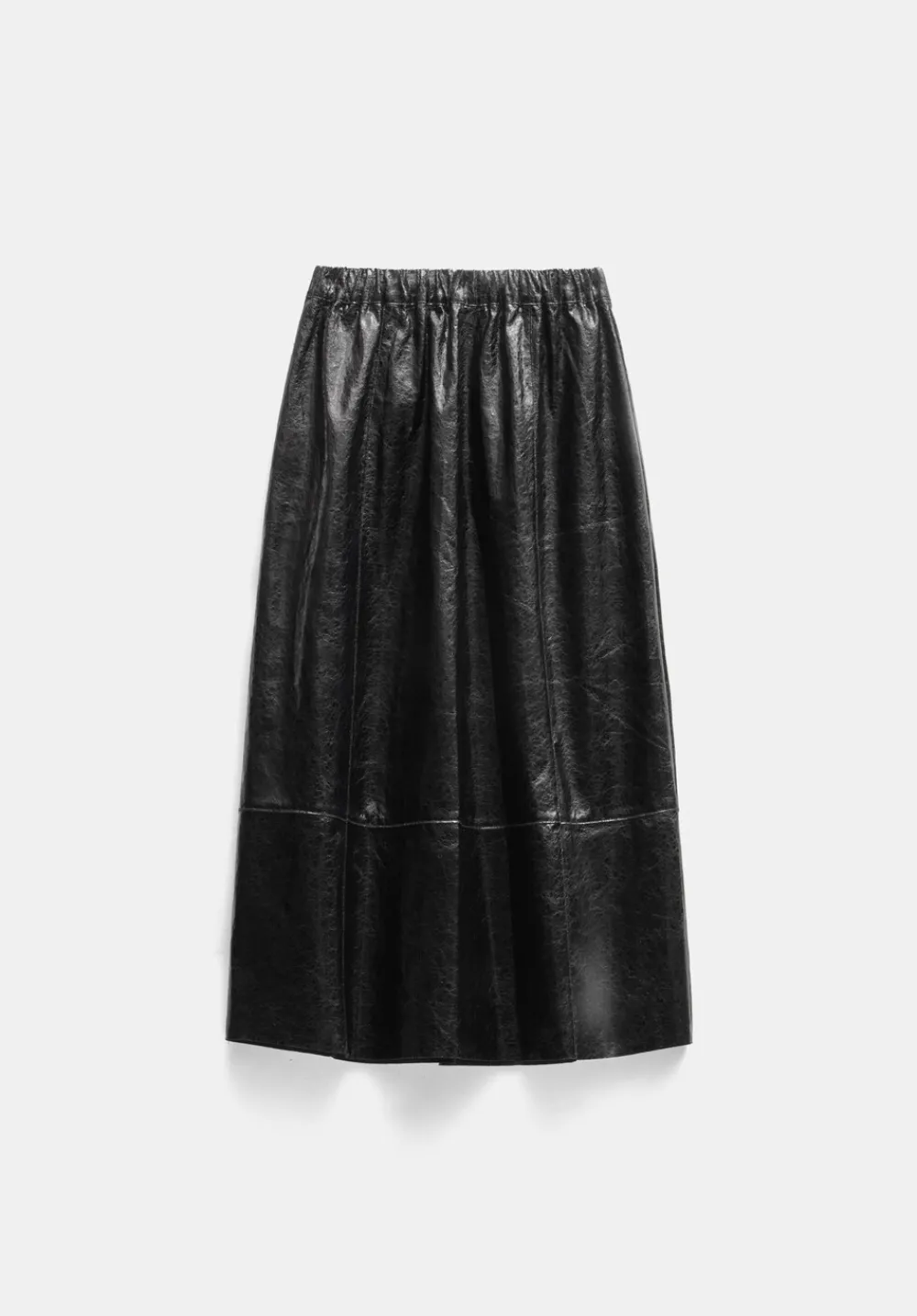 hush Skirts|Crackled Patent Skirt Black