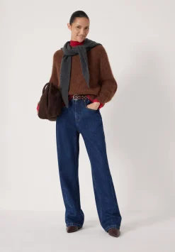 hush Jumpers & Cardigans|Crew Neck Alpaca Wool Jumper Toffee Brown