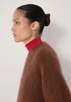 hush Jumpers & Cardigans|Crew Neck Alpaca Wool Jumper Toffee Brown