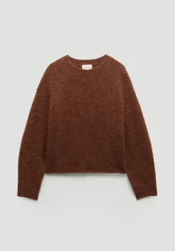 hush Jumpers & Cardigans|Crew Neck Alpaca Wool Jumper Toffee Brown
