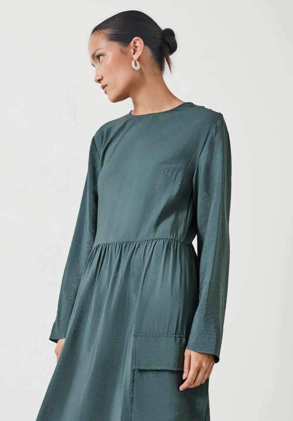 hush Dresses|Cristina Utility Maxi Dress Smoked Green