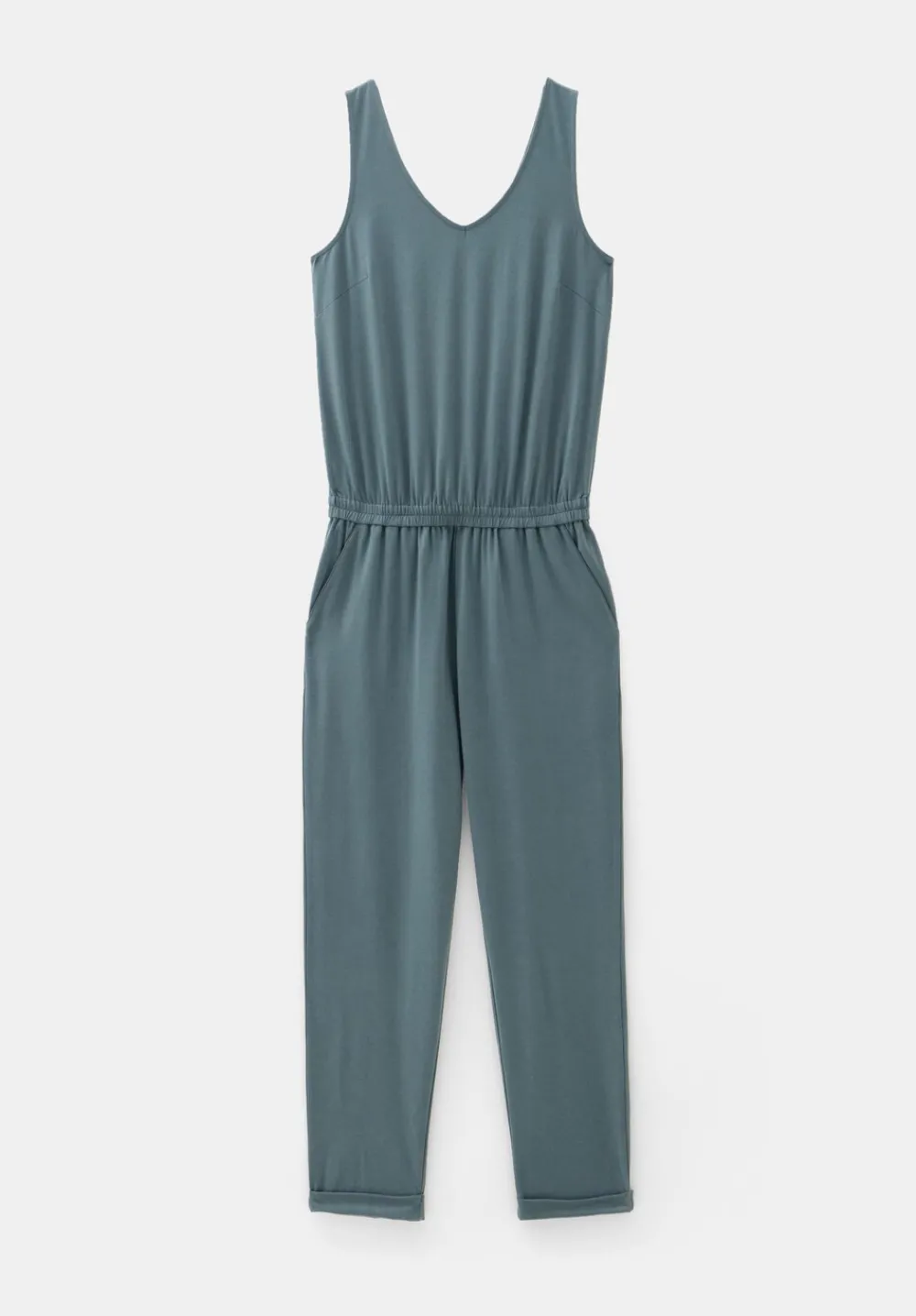 hush Jumpsuits|Dresses|Cropped Jersey Jumpsuit Dark Sage Green