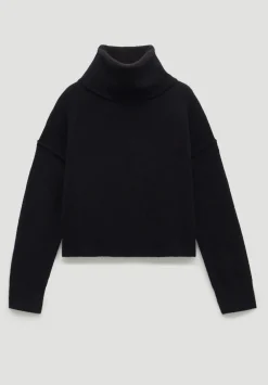 hush Jumpers & Cardigans|Cropped Meryl Wool Blend Jumper Black