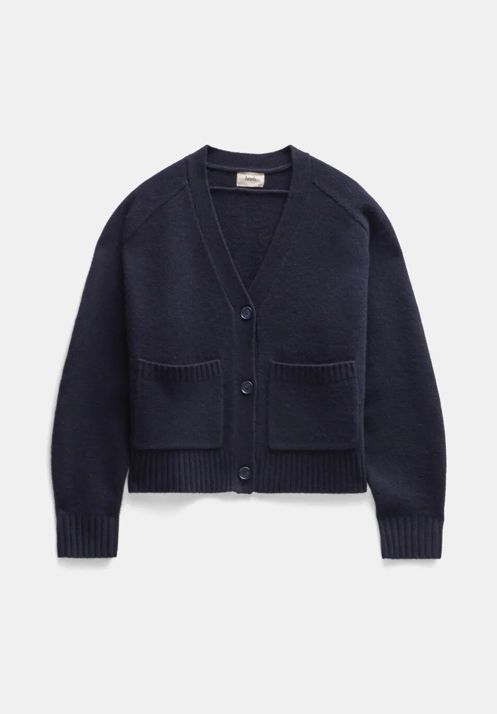 hush Jumpers & Cardigans|Daisy Merino Wool V Neck Cardigan Navy