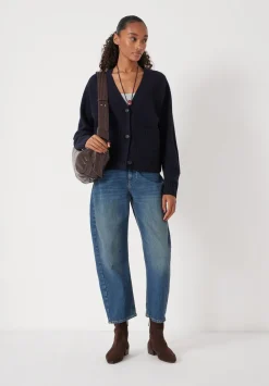 hush Jumpers & Cardigans|Daisy Merino Wool V Neck Cardigan Navy