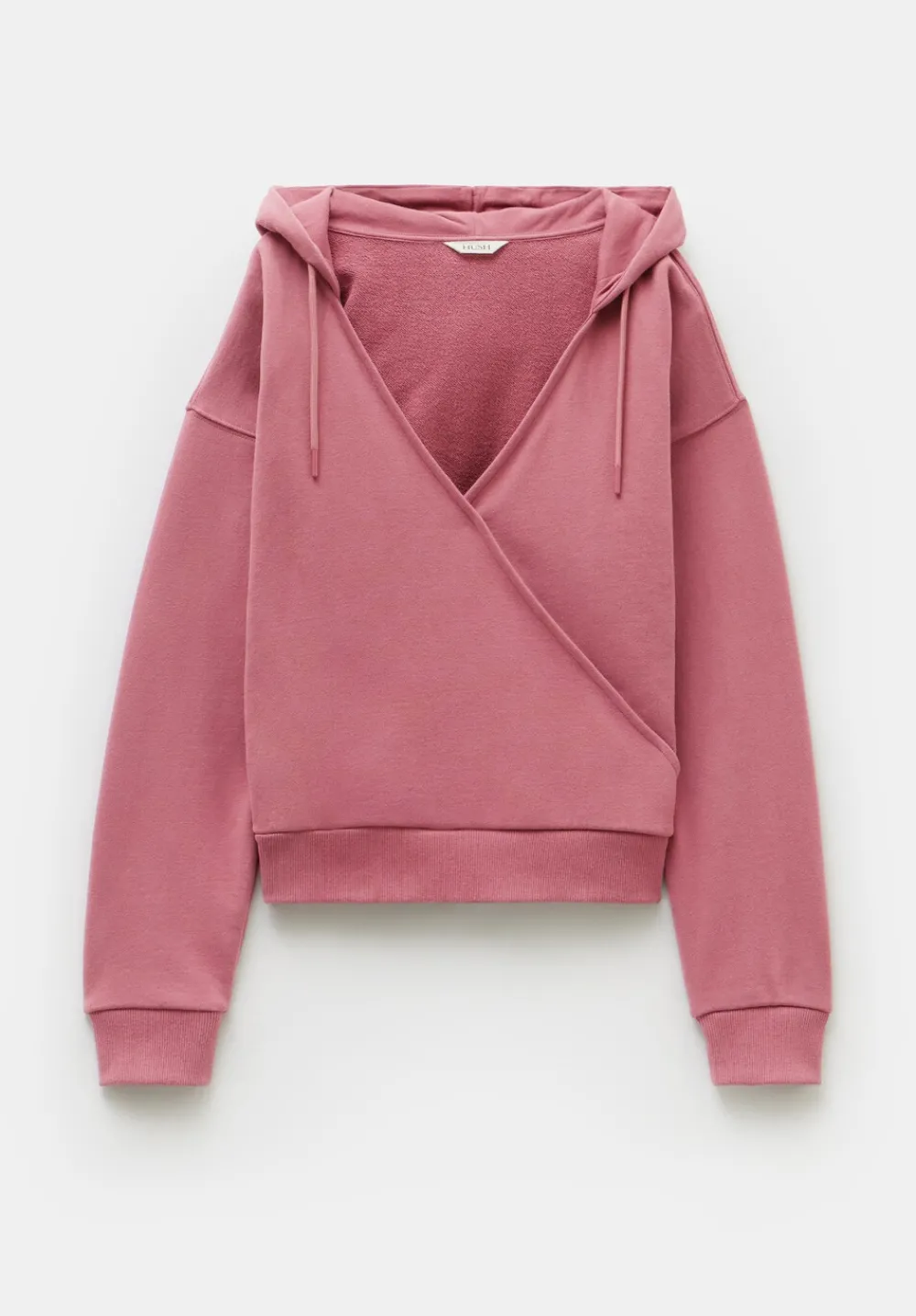 hush Sweatshirts & Hoodies|Daisy Wrap Hoodie Dusty Pink
