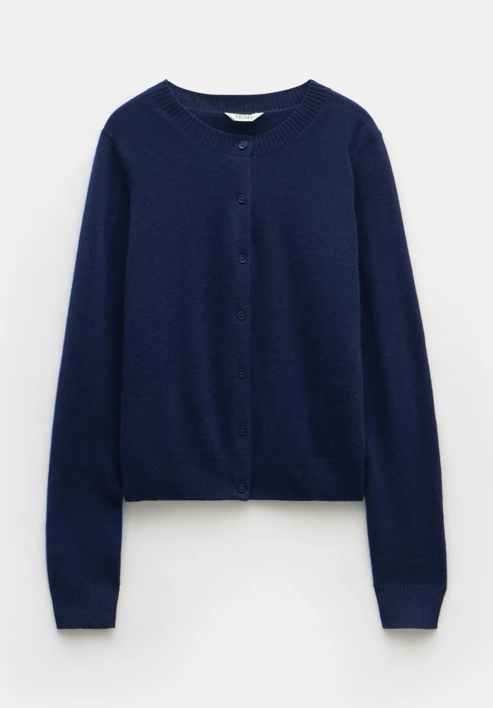 hush Jumpers & Cardigans|Daphne Cashmere Button Through Slim Cardigan Midnight Navy