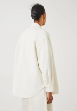 hush Tops & T-Shirts|Shirts & Blouses|Davina Oversized Denim Shirt Ecru