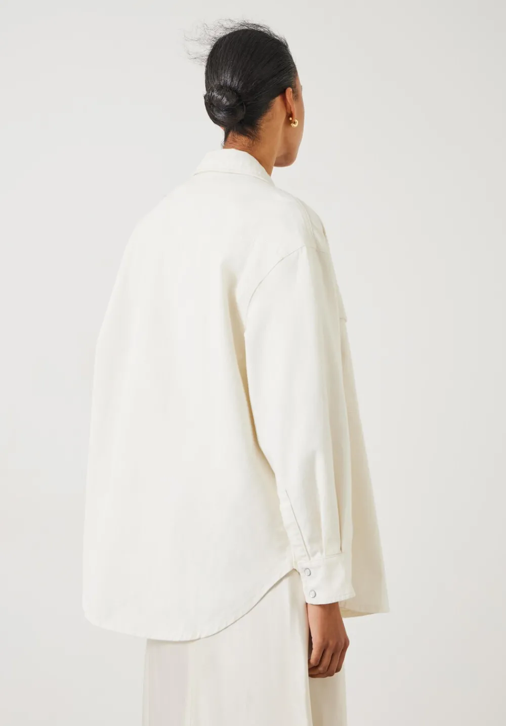 hush Tops & T-Shirts|Shirts & Blouses|Davina Oversized Denim Shirt Ecru