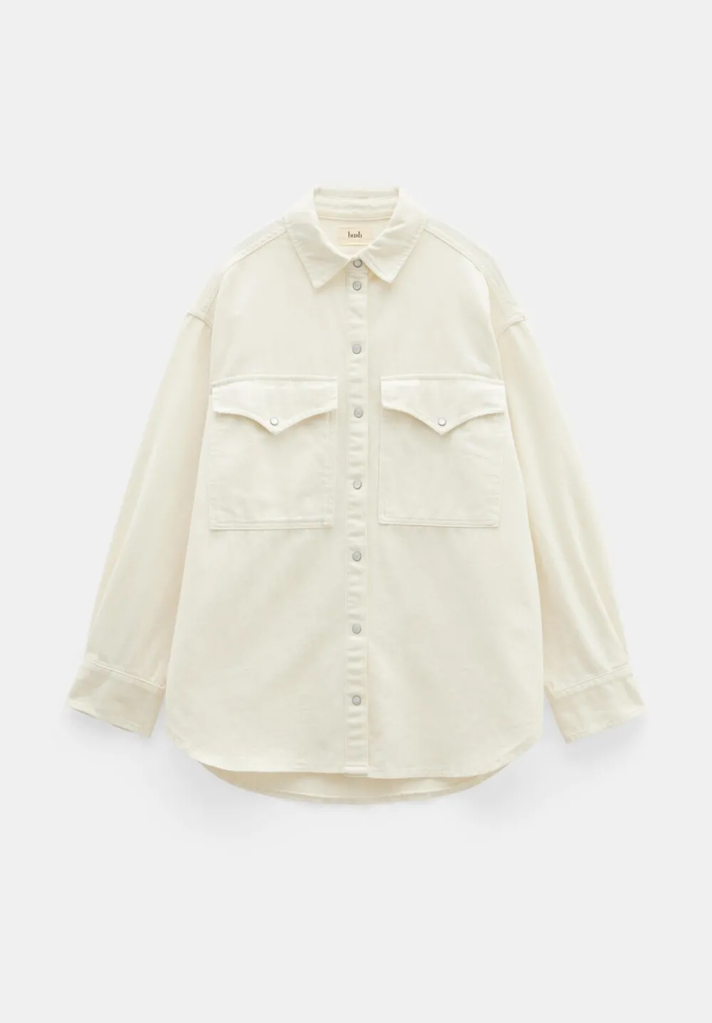 hush Tops & T-Shirts|Shirts & Blouses|Davina Oversized Denim Shirt Ecru