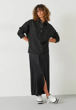 hush Shirts & Blouses|Daya Denim Shirt Washed Black
