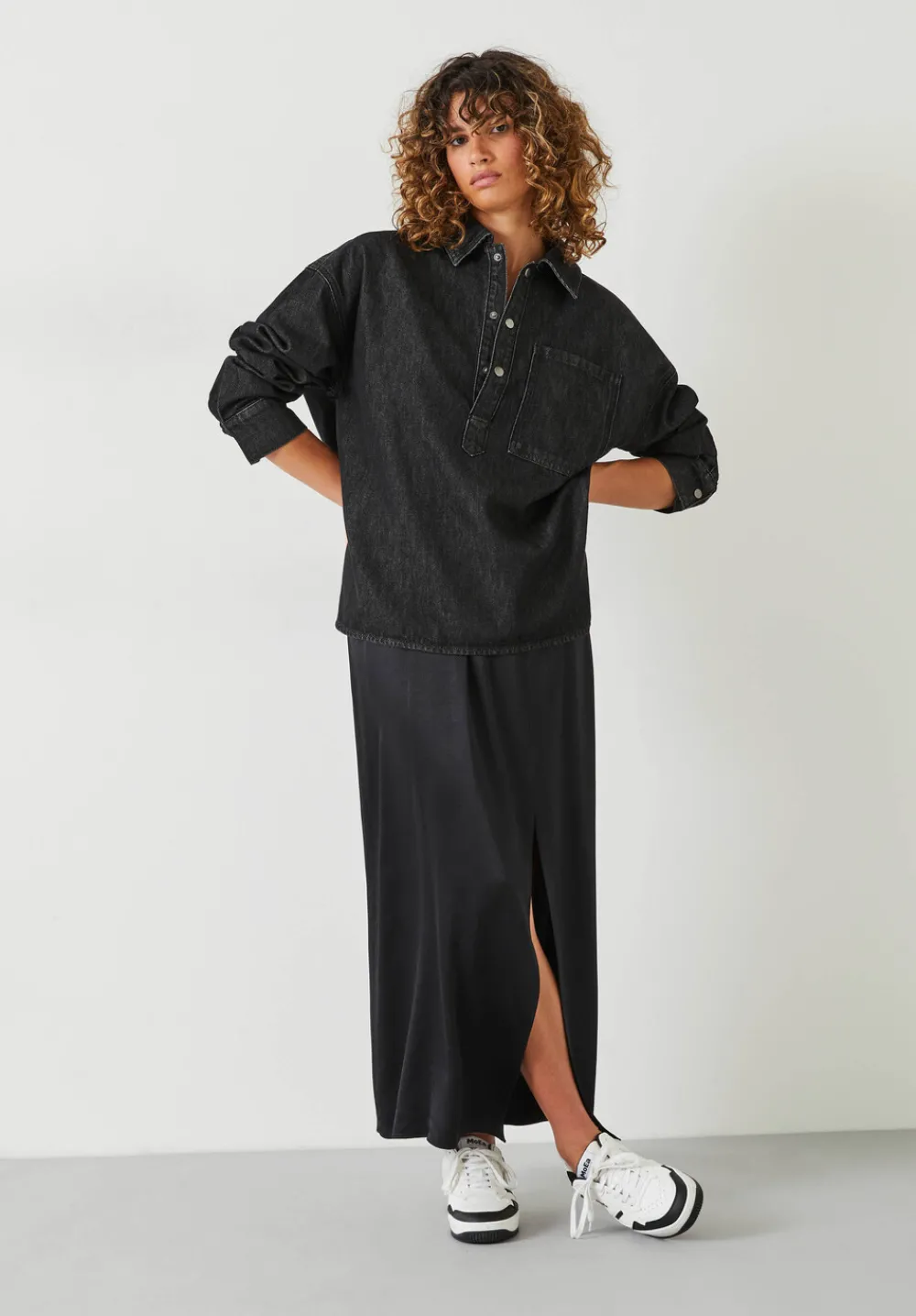 hush Shirts & Blouses|Daya Denim Shirt Washed Black