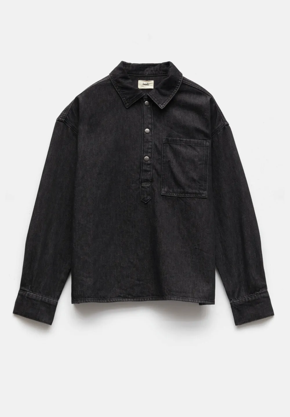 hush Shirts & Blouses|Daya Denim Shirt Washed Black