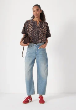 hush Shirts & Blouses|Debbie Air Flow Blouse Soft Leopard