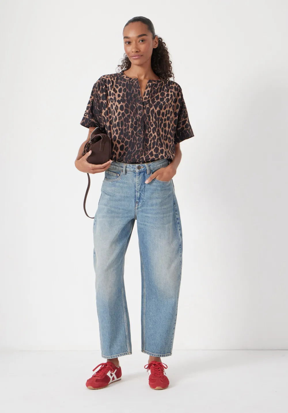hush Shirts & Blouses|Debbie Air Flow Blouse Soft Leopard