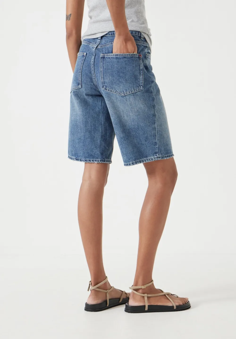 hush Shorts|Denim Bermuda Shorts Light Blue Authentic