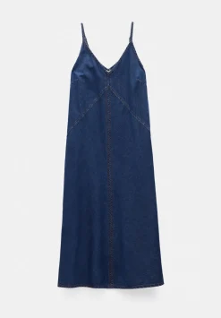 hush Dresses|Denim Maxi Slip Dress Mid Authentic Wash