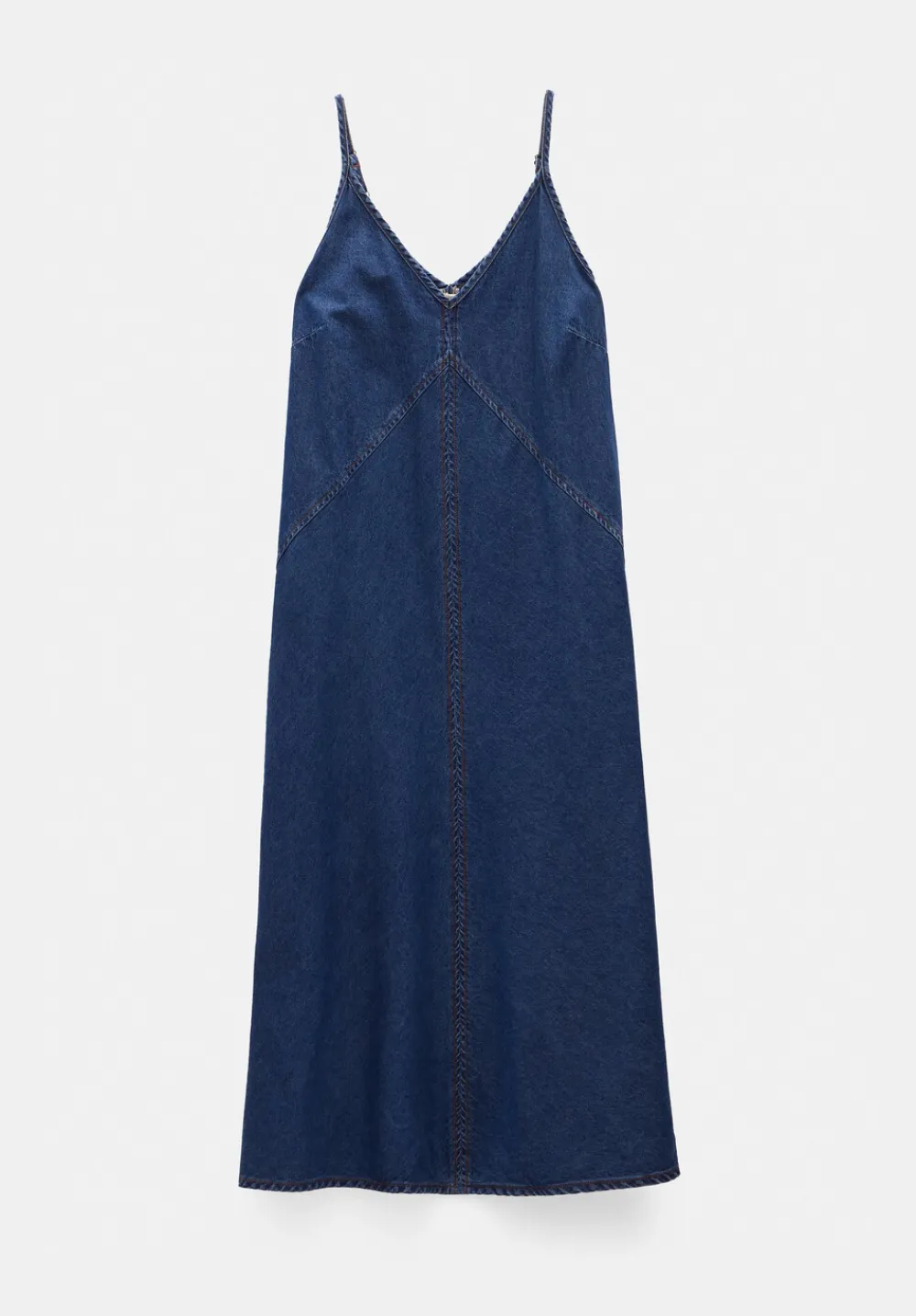 hush Dresses|Denim Maxi Slip Dress Mid Authentic Wash