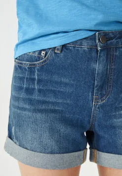 hush Shorts|Denim Shorts Vintage Wash Blue
