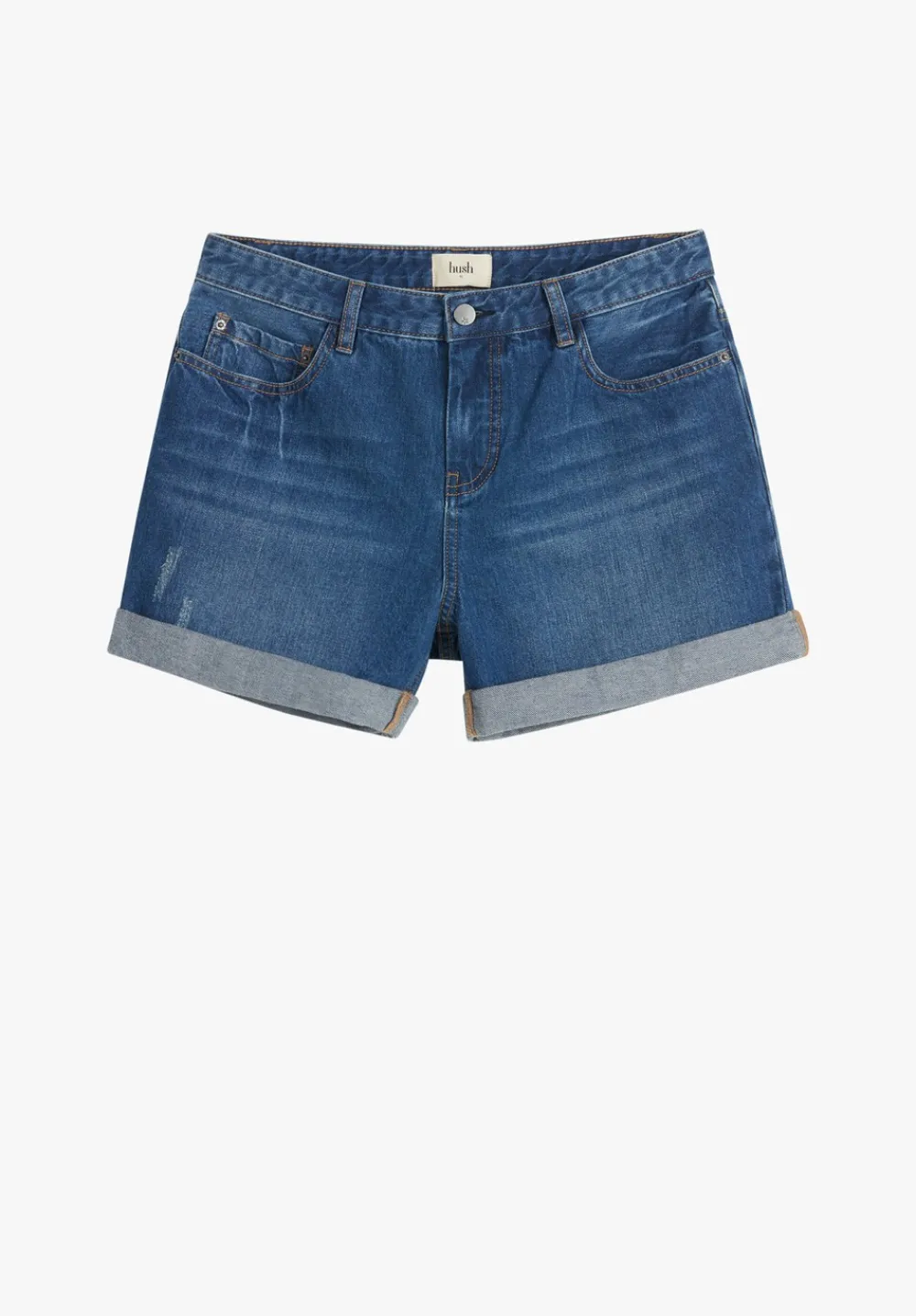 hush Shorts|Denim Shorts Vintage Wash Blue