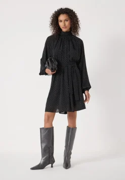 hush Dresses|Diamante Chiffon Mini Dress Black