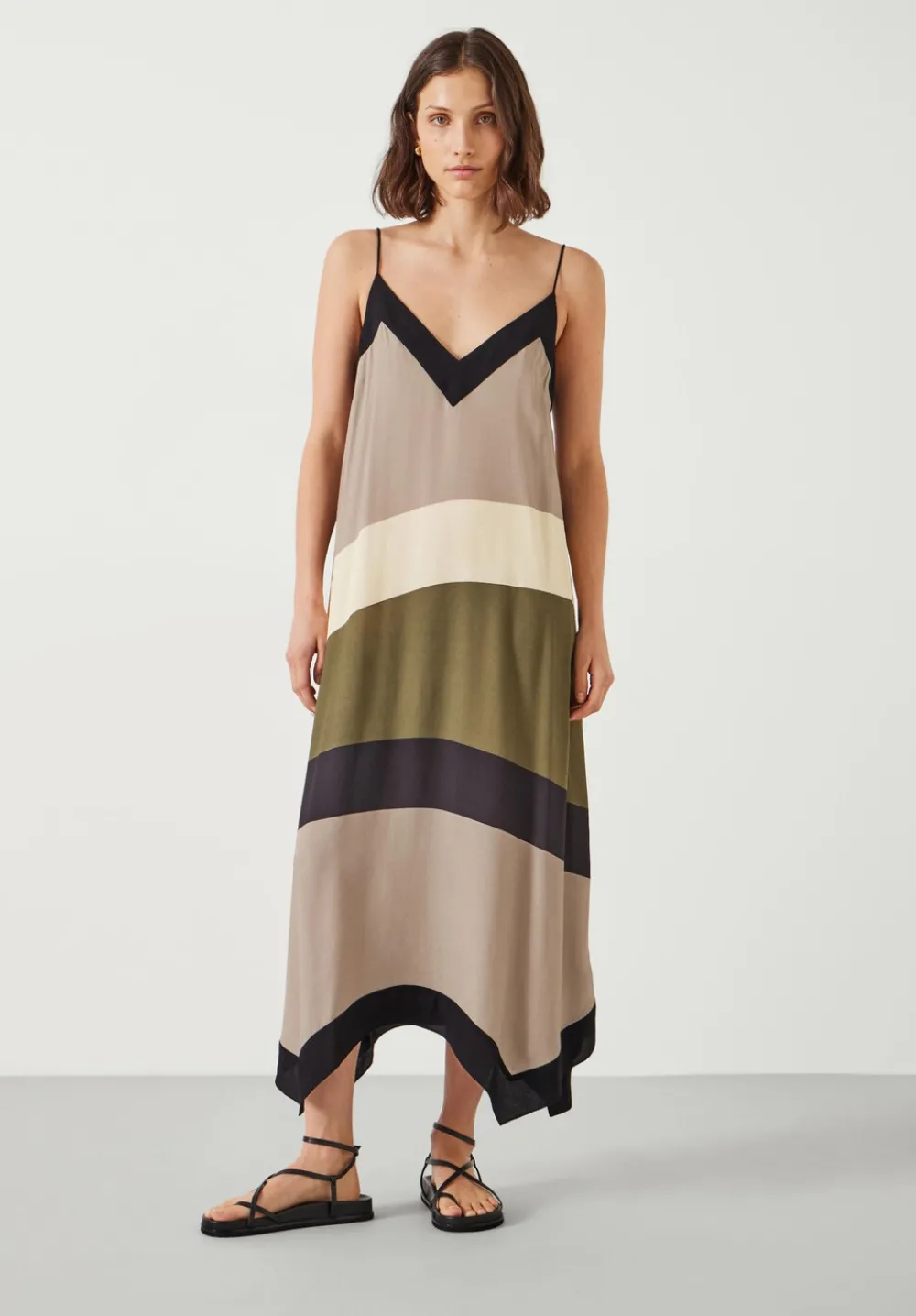 hush Dresses|Diana Slip Dress Whitecap Gray