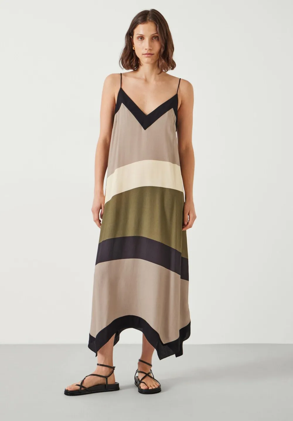 hush Dresses|Diana Slip Dress Whitecap Gray