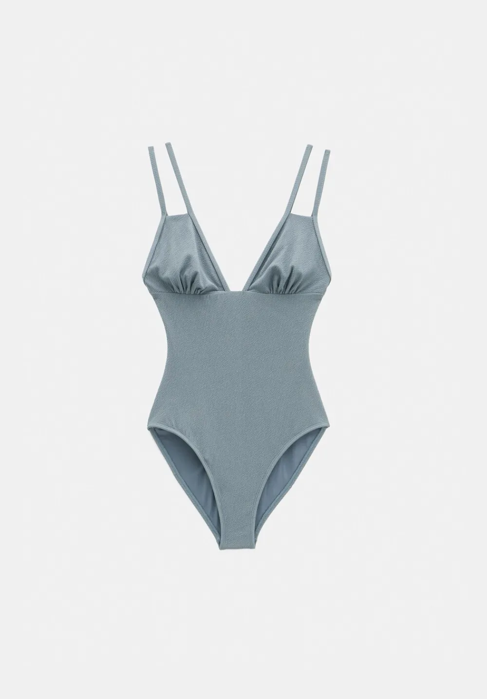 hush Swimwear & Beachwear|Dina Double Strap Textured Swimsuit Balsam Green
