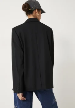 hush Jackets & Coats|Double Breasted Wool Blend Blazer Black