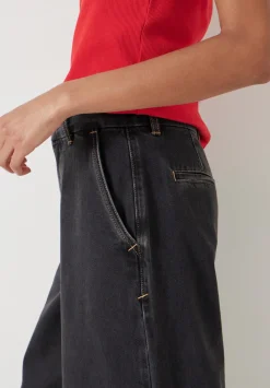 hush Jeans|Drew Wide Leg Jeans Washed Black
