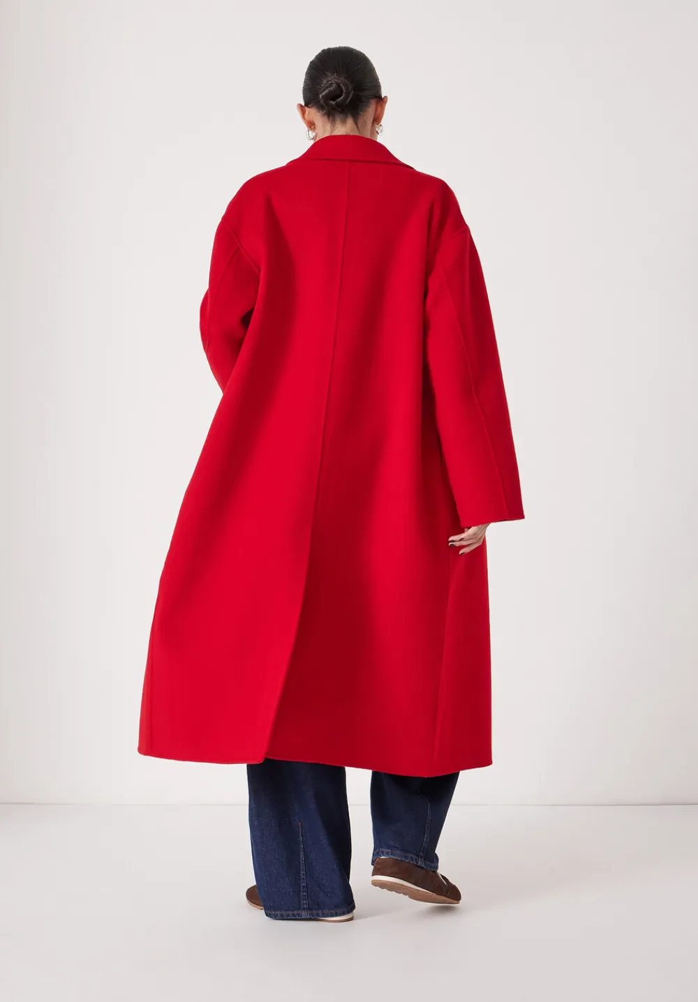 hush Jackets & Coats|Edie Pure Wool Double Faced Coat Bright Red