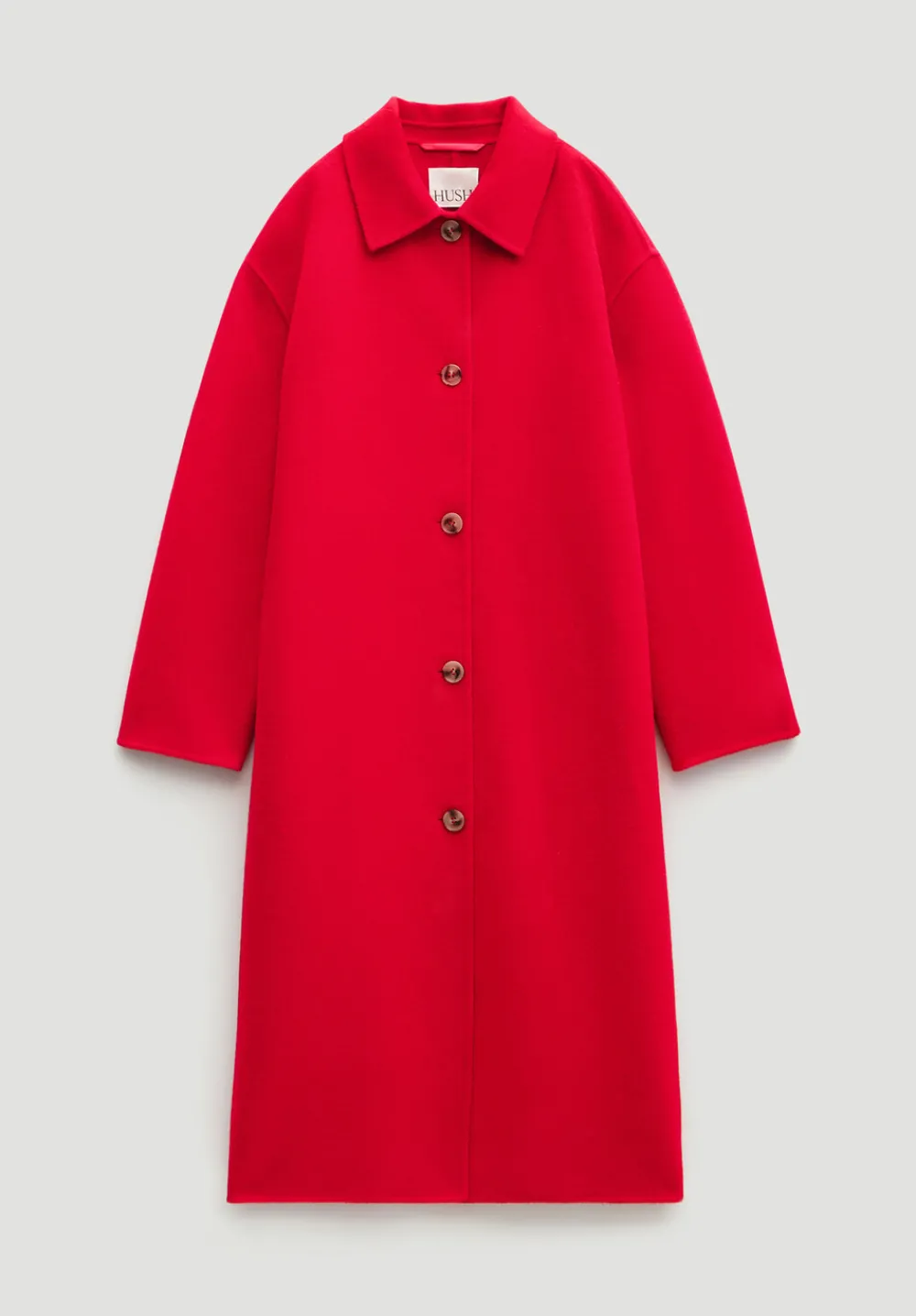 hush Jackets & Coats|Edie Pure Wool Double Faced Coat Bright Red
