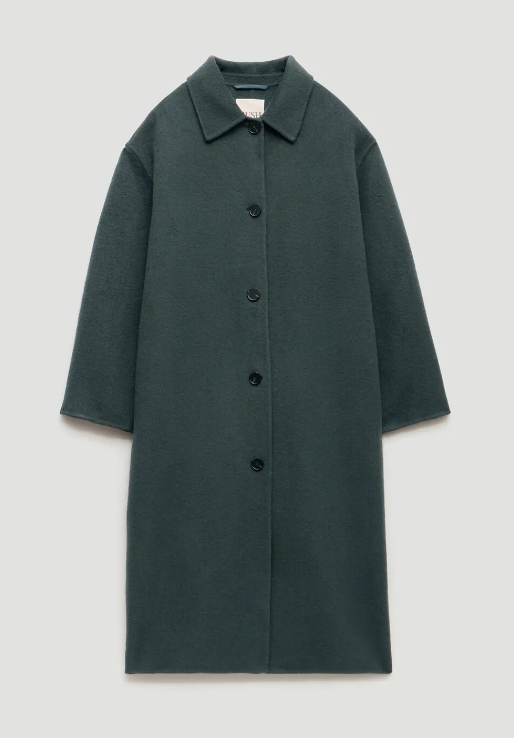 hush Jackets & Coats|Edie Pure Wool Double Faced Coat Teal Green