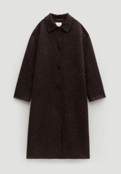 hush Jackets & Coats|Edie Pure Wool Leopard Double Faced Coat Brown Leopard