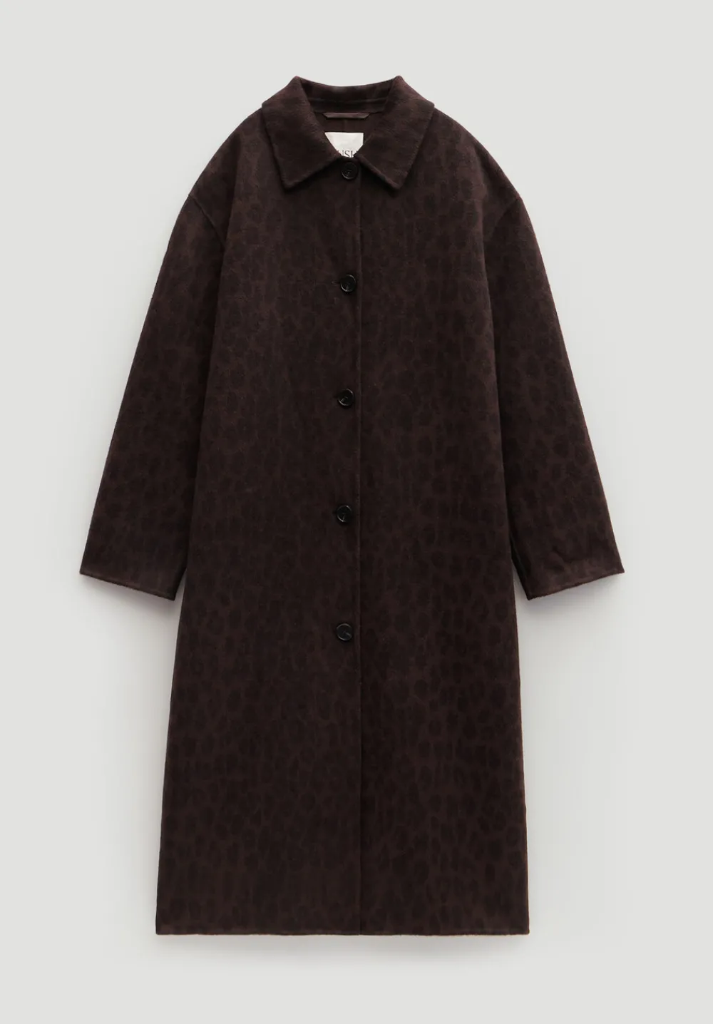 hush Jackets & Coats|Edie Pure Wool Leopard Double Faced Coat Brown Leopard