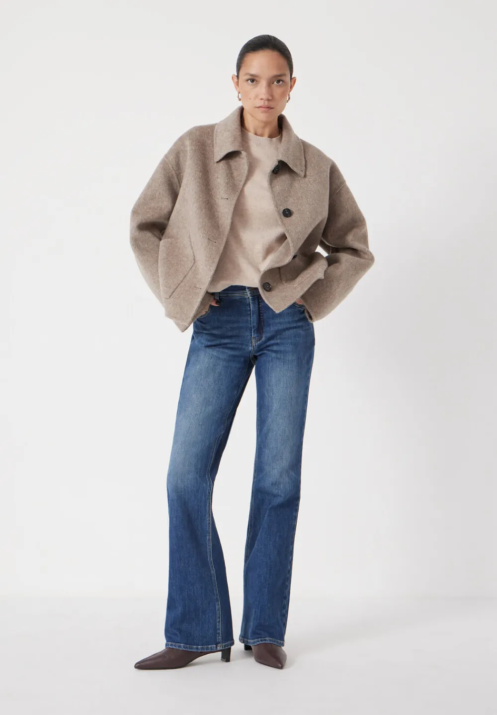 hush Jeans|Eliana Mid Rise Bootcut Jeans Mid Authentic Blue