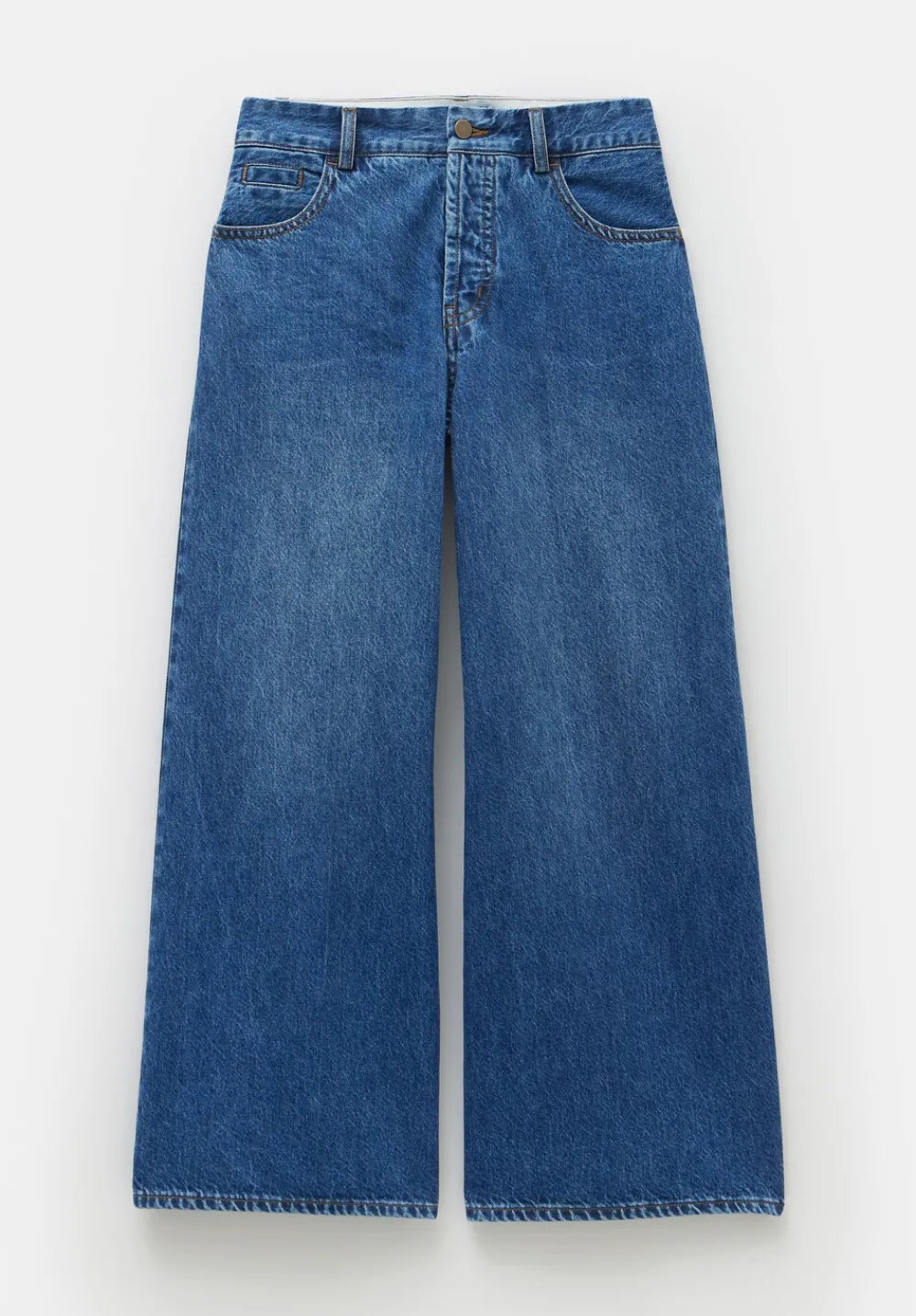 hush Jeans|Ella Wide Leg Cropped Jeans Mid Authentic